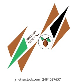 Chocolate Addict unique vector design