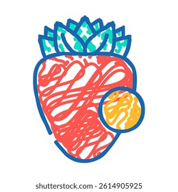 chocolate allergen free product food doodle icon sketch vector. chocolate allergen free product food sign. isolated symbol illustration