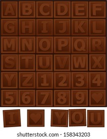 Chocolate alphabet 