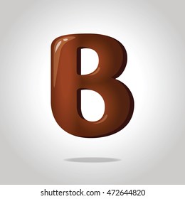 Chocolate alphabet. Letter B.