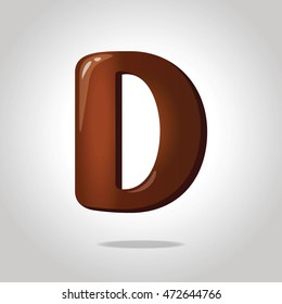 Chocolate alphabet. Letter D.