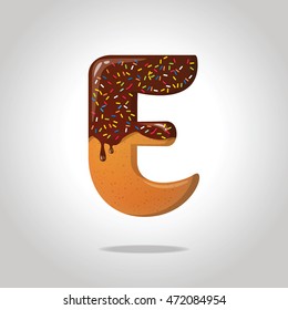 Chocolate alphabet. Letter E.