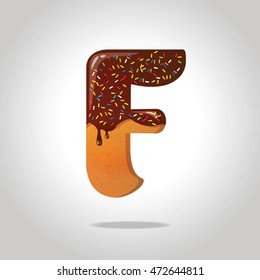 Chocolate alphabet. Letter F.
