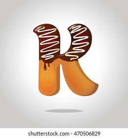 Chocolate Alphabet Letter K Stock Vector (Royalty Free) 470506829 ...