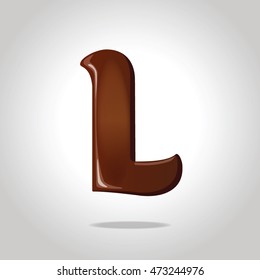 Chocolate Alphabet. Letter L.