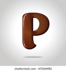 Chocolate Alphabet. Letter P.