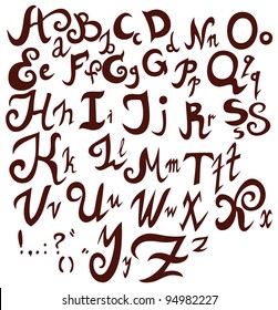 The Chocolate  Alphabet from my big font collection