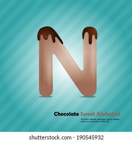 Chocolate alphabet N
