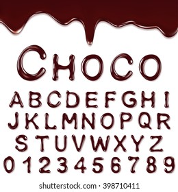 Chocolate Alphabet With Numbers