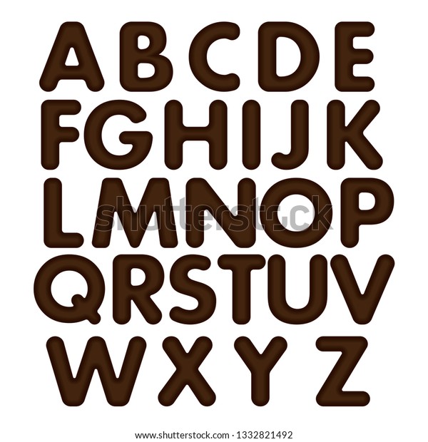 Chocolate Alphabet Vector Illustration Stock Vector (Royalty Free ...