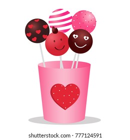 Chocolate Assortment gift box. Gift for Valentine's day. Sweets, treats. Vector. Cartoon.