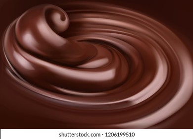 Chocolate background. 3d realistic vector