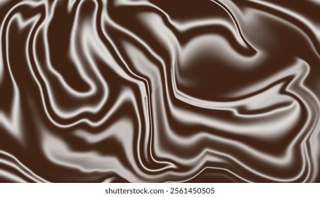 Chocolate background with liquify effect. Close up of chocolate swirl texture background,