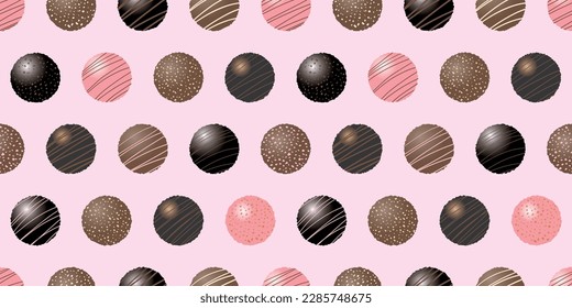 Chocolate background. Seamless pattern.Vector. Cute.
