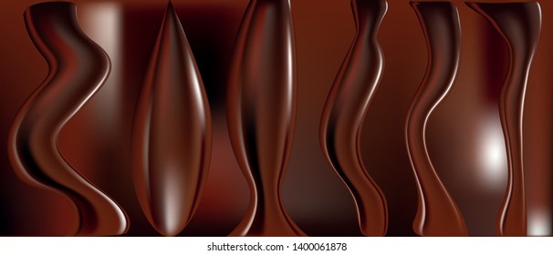 Chocolate background with some soft shades and highlights