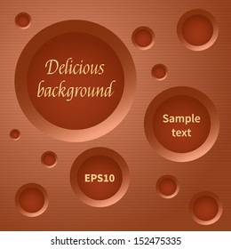Chocolate background. Vector illustration.