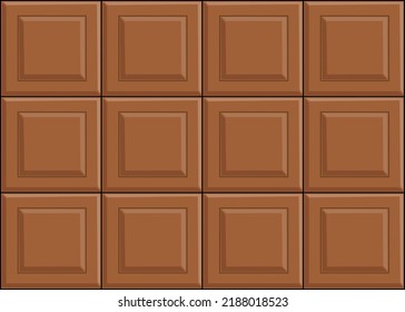 ilustración del vector de fondo de chocolate, aislado en fondo blanco, vista superior