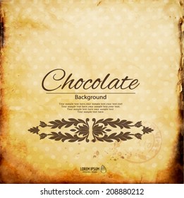 Chocolate background, vintage