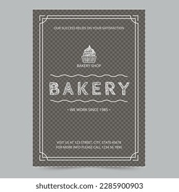 Chocolate Bakery Shop Flyer Template. A clean, modern, and high-quality design of Flyer vector design. Editable and customize template flyer