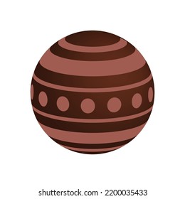 Chocolate Ball 3d. Vector illustration.