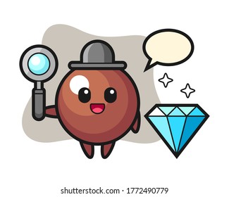 Schokoladenkartoon mit Diamant
