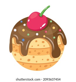 Bola de chocolate con mechón de cerezo