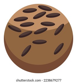 Chocolate ball icon isometric vector. Easter festival. Candy celebrate