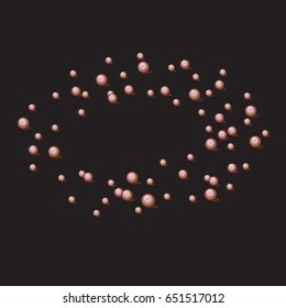Chocolate ball sprinkles of various sizes for donut and cake topping. Vector Illustration
