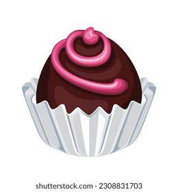 Chocolate Ball Sweet Food Choco Cacao Vector Illustration
