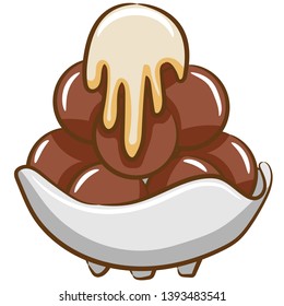 chocolate ball vecto graphic clipart