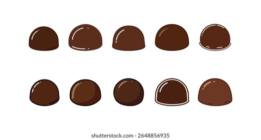 chocolate ball vector illustration art design