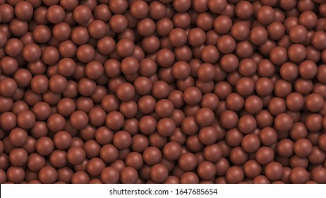 Chocolate balls background. Realistic vector background