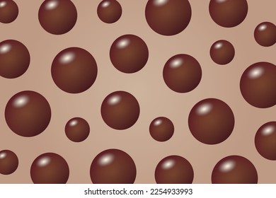 Chocolate balls background vector illustration