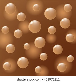 Chocolate balls on colorful background. Vector illustration.