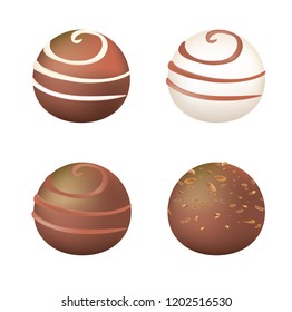 Chocolate balls. vector illustration