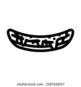 chocolate banana line icon vector. chocolate banana sign. isolated contour symbol black illustration