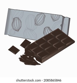 Chocolate  bar for baking. perfect for baking item comercial, digital comercial, pamflet, etc.