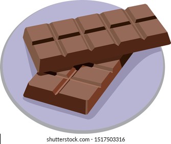 Chocolate Bar Beverage Food Vector Illustration