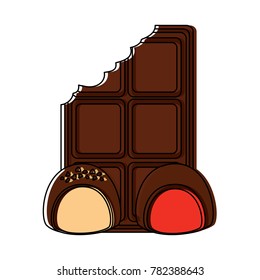 chocolate bar with bites icon image 