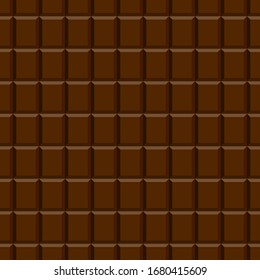 Chocolate Bar Brown Background Seamless Pattern Stock Vector (Royalty ...