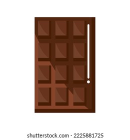 chocolate bar candy icon isolated