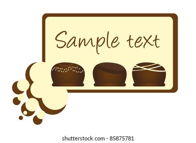 chocolate bar card isolated over white background. vector
