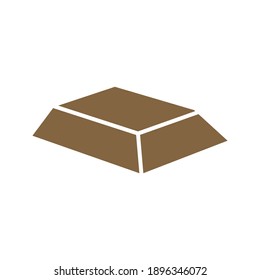 chocolate bar chunks on white backround