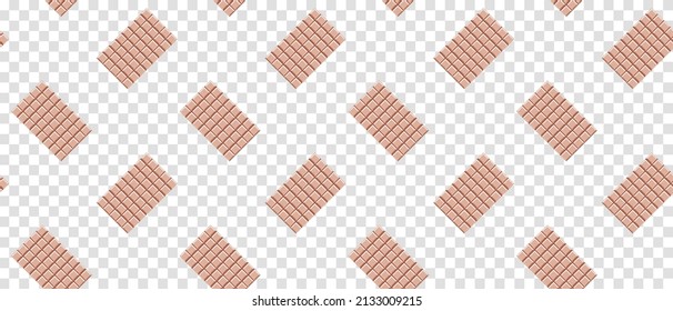Chocolate bar cocoa dessert seamless pattern. Chocolate bar seamless pattern. Vector illustration