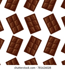 chocolate bar cocoa dessert seamless pattern