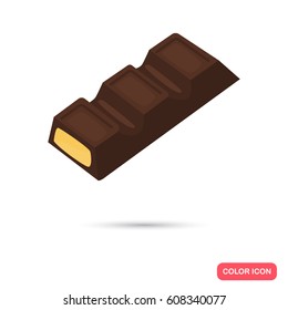 Chocolate bar color flat icon for web and mobile design