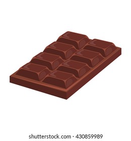 Chocolate bar colorful icon