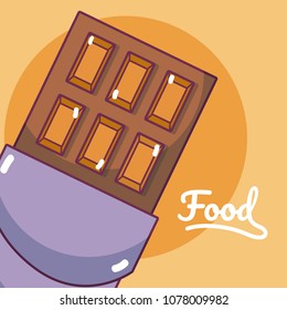 Chocolate bar concept cartoon
