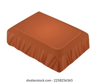 Chocolate  bar cube. vector illustration