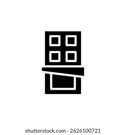 chocolate bar, dark chocolate icon